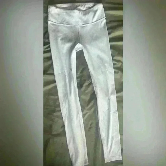 ATHLETA GIRL HIGH RISE RIBBED CHIT CHAT TIGHT Serendipity Blue size 12 - Picture 1 of 9